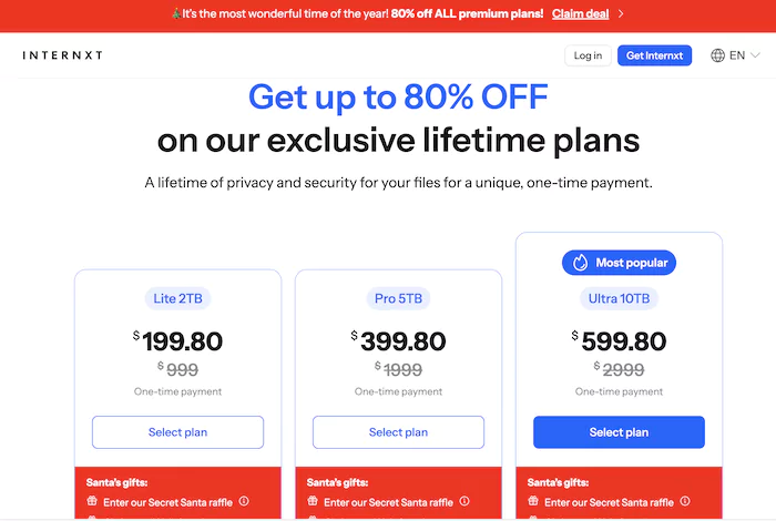 Internxt Lifetime Plan deal